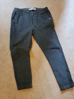 Men's Dark Green Drawstring Jogger Pants